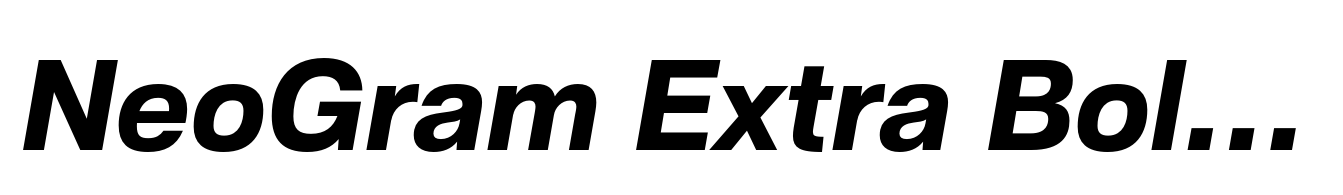 NeoGram Extra Bold Italic